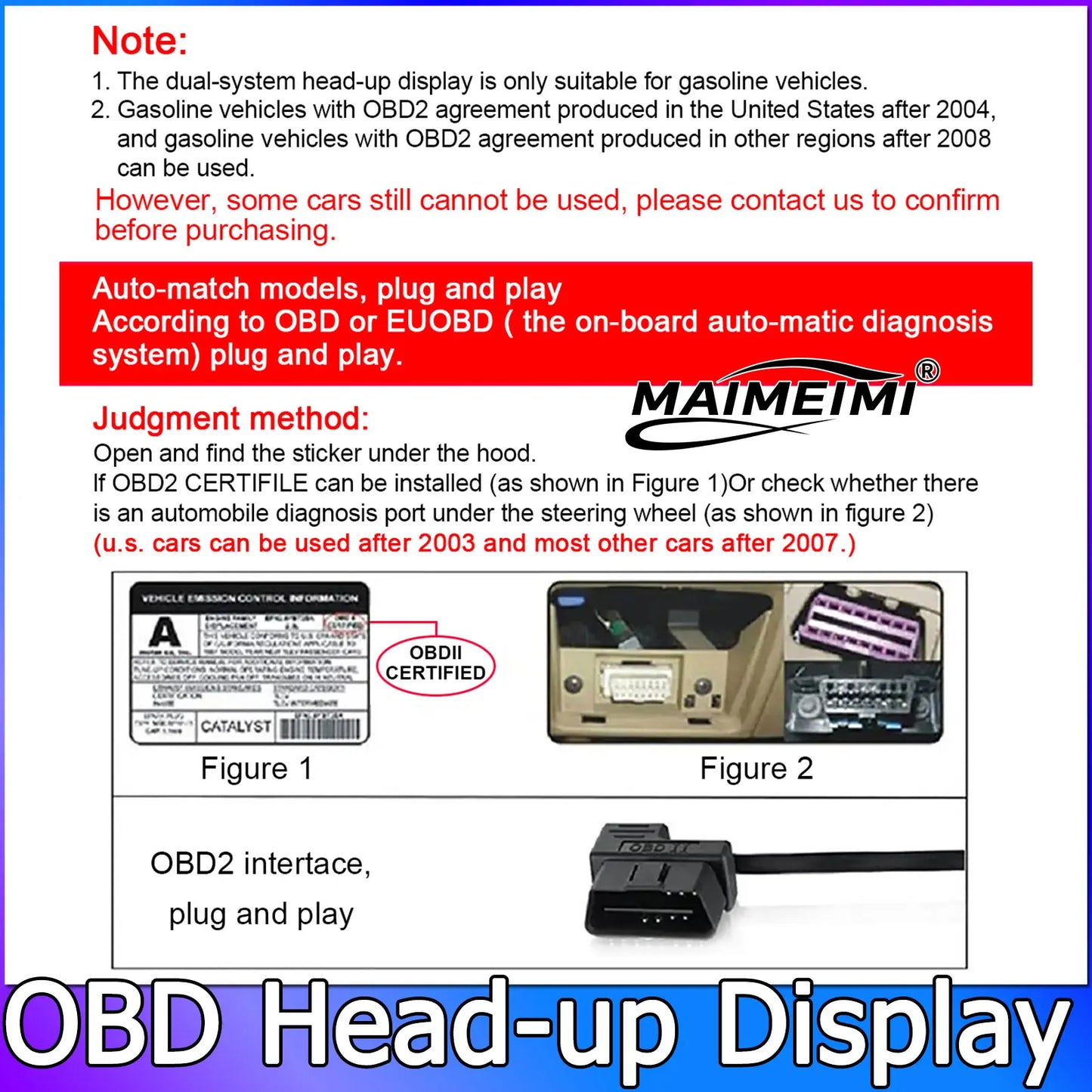 C500 BLUE OBD /T900 GPS HUD Gauge Display Car Head Up Display LCD Car Turbo Gauge Digital Odometer Universal Speed On-board Comp