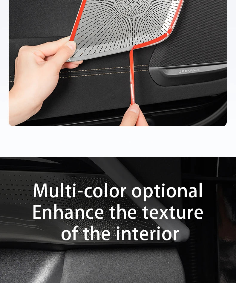 Car audio cover For ZEEKR 7X Door Horn Cover Audio Protective Cover Metal Car Interior Trim Accessories