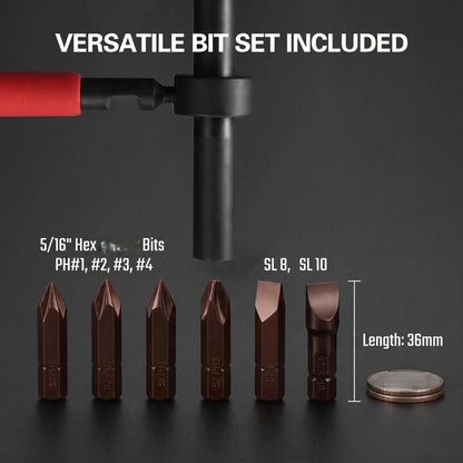 6pcs Air For Impact Screw Remover Bit Set Pneumatic Hammer Screwdriver Car Maintenance Tools Disassembly Tool