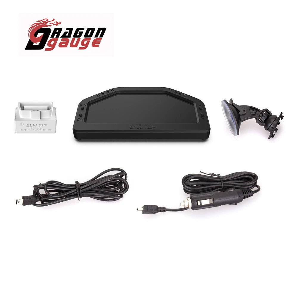 New Multi-Function Race Dash Panels LCD Display Dashboard OBDll Bluetooth Connection 7 Colors Screen Racing Gauge DO921