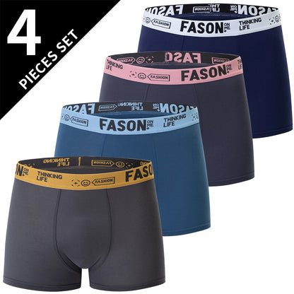 4 Pieces /10 Pieces Men's Black Gold Printed Boxer Underwear Comfortable And Versatile Plus Size Sexy Young Men's Casual Shorts