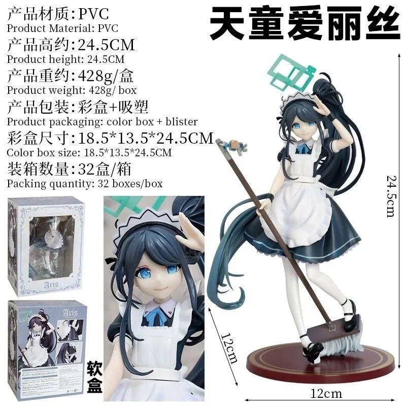 Blue Archive Anime Figure Tendou Alice Maid Outfit Pvc Material 24 Cm Desktop Decoration Collectible Ornament For Anime Fans