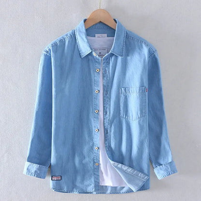 Casual Loose Men's Long Sleeve Denim Shirt Youth Trend Breathable Comfortable Workwear Resistant to Wear And Dirt Spring Autumn