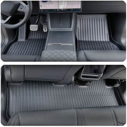 USVOTOV For Tesla Model Y Juniper 2025 2026 Floor Mats TPE Front Rear Cargo Liner Backrest Pads Trunk Mats for Tesla Accessories