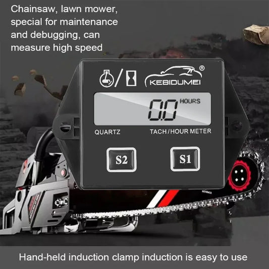 Digital Motor Speedmeter – Engine Hour Meter Tachometer Gauge, RPM LCD Display for Gasoline 2 Stroke 4 Stroke