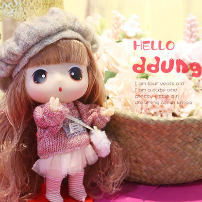 Genuine Ddung Dress Up Doll Collection 18cm Cute Joint Doll Fashion Toys Collect Model Ornament Girl'S Birthday New Year Gift