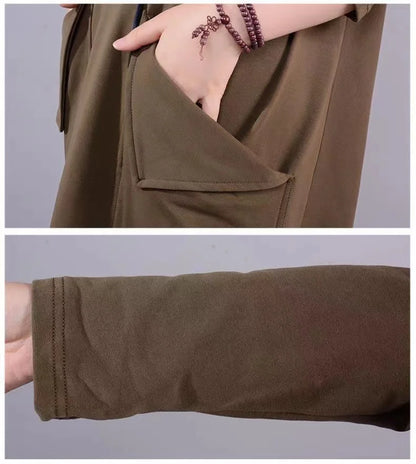 Casual Loose Long Sleeve Dress for Middle-Aged And Elderly Mothers Spring Autumn plus Size Women's Clothing Slimming Belly Co...
