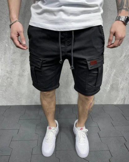 Men's Cargo Shorts Casual Work Pants Loose Fit High Street Short Pants Clothing Drawstring Sports Male Outfit Shorts