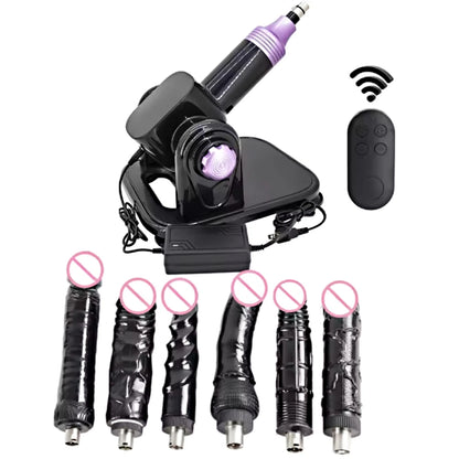 60W Automatic Sex Machine with Big Black Dildo for Women Love Machine Masturbation Pumping Gun for Couple Men Sex Toys