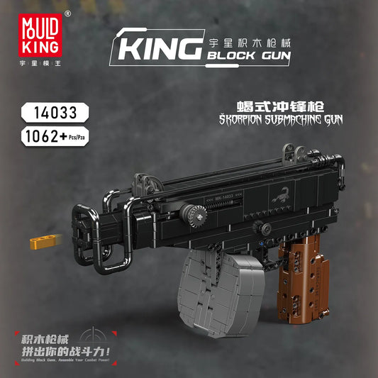 1062Pcs Technical Scorpion Submachine Gun Model Famous War Military Firearms Building Blocks Series Boy toy assembly model gift