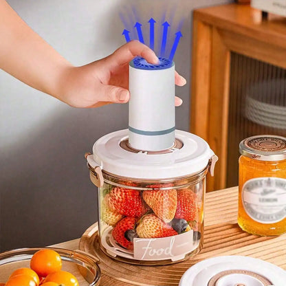 1 Kitchen Food Grade Vacuum Sealed Container, Refrigerator Vacuum Preservation Box Storage Container