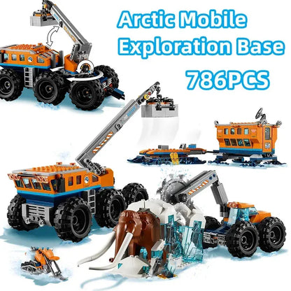 Compatible Sets City series building blocks 60195 Arctic mobile exploration base crane car MOC toys children's Christmas gifts