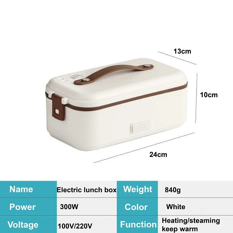 110V/220V Electric Lunch Box Portable Food Fast Heating Lunch Box 304 Stainless Steel Warmer Multi-Layer Office Lunch Box 800ml