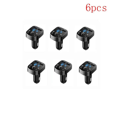 1/2/4/6pcs Car Bluetooth Music Adapter FM Transmitter Receiver Car Kit MP3 Audio Player 3.1A USB Fast Charger Car Accessories