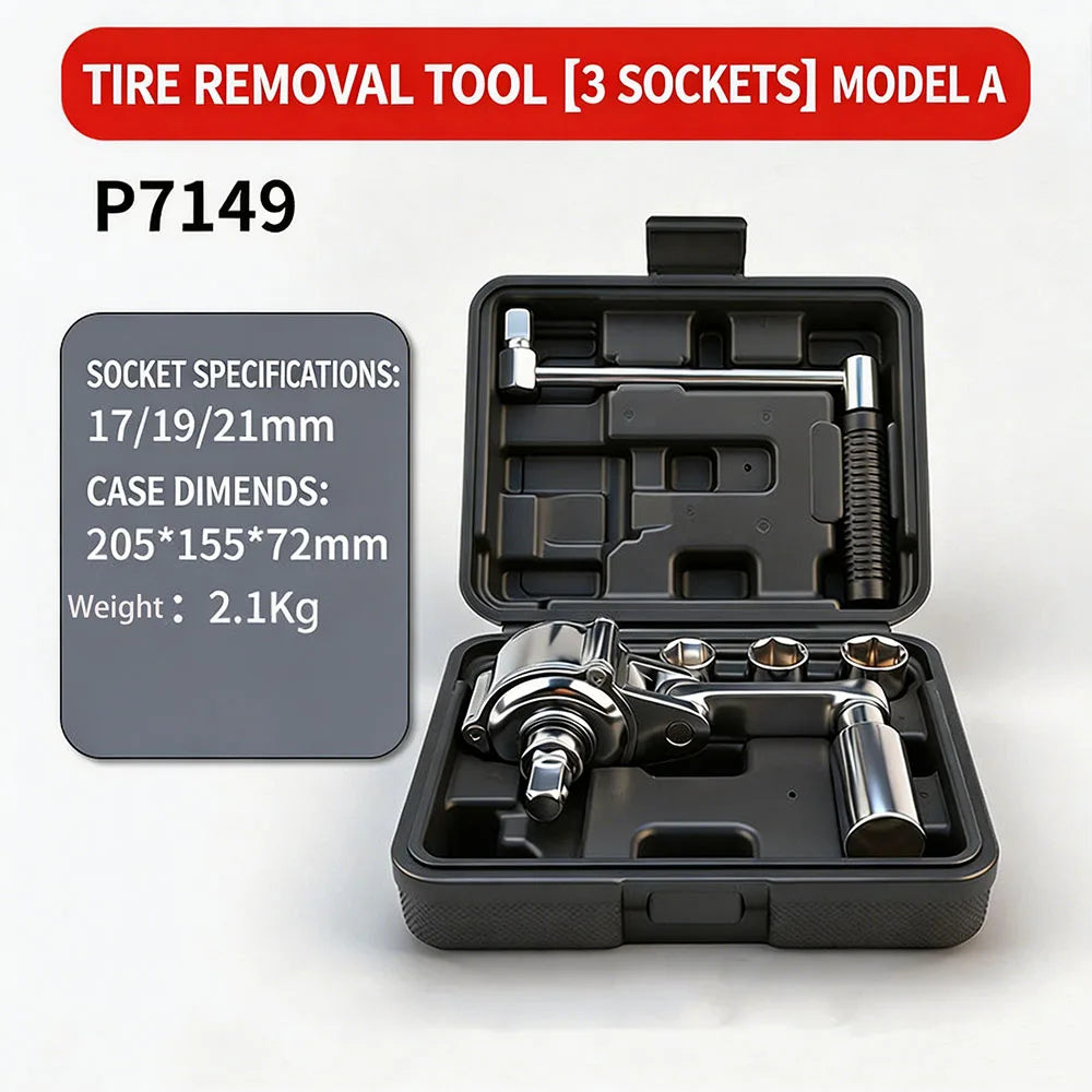 Torque Multiplier Wrench Set 1/2 Drive Heavy Duty Lug Nut Remover with 17 19 21 22mm Sockets Car Tire Repair Tool