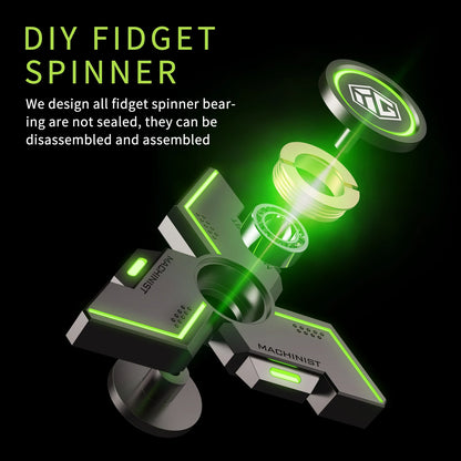User Stress Anxiety ADHD Relief Figets Toy Fidget Spinner Metal Alloy Gyro Luminous Hand Stress Relief Toy Boy Adults Gifts