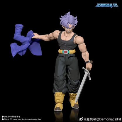 New Demoniacal Fit Trunks Dragon Ball Trunks Action Figure Shf The Coming One Free The Future Anime Figurine Collectible Toy