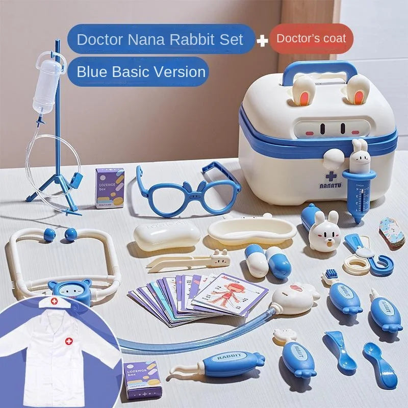 Kids Doctor Play Set Medical Kit Toys Educational Role Play Gift with Stethoscope Syringe Dentist Tools for Boys & Girls