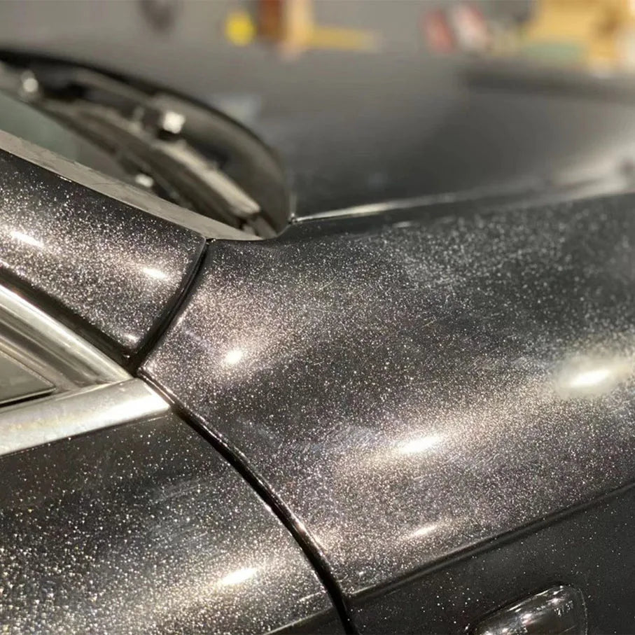 20/30/40/50x152cm Premium Glitter Sparkle Glossy Black Vinyl Wrap Roll Self Adhesive Car Wrapping Decal with Air Release Bubble