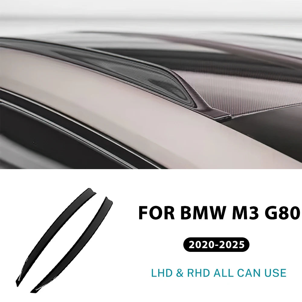 For BMW M3 G80 Car Roof Side Wing Spoiler Lip ABS Cover Sticker for G80 M3 2020 2021 2022 2023 2024 2025