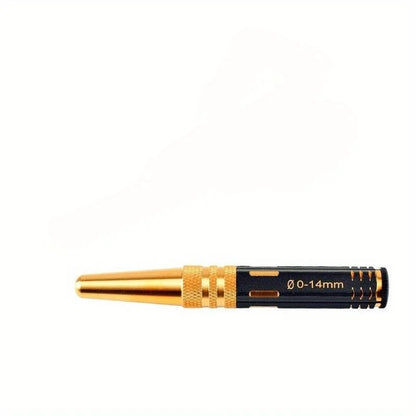 1Pc High End Aircraft Model Tools - Hexagonal Titanium Plated Stainless Steel 0-14mm Reamer