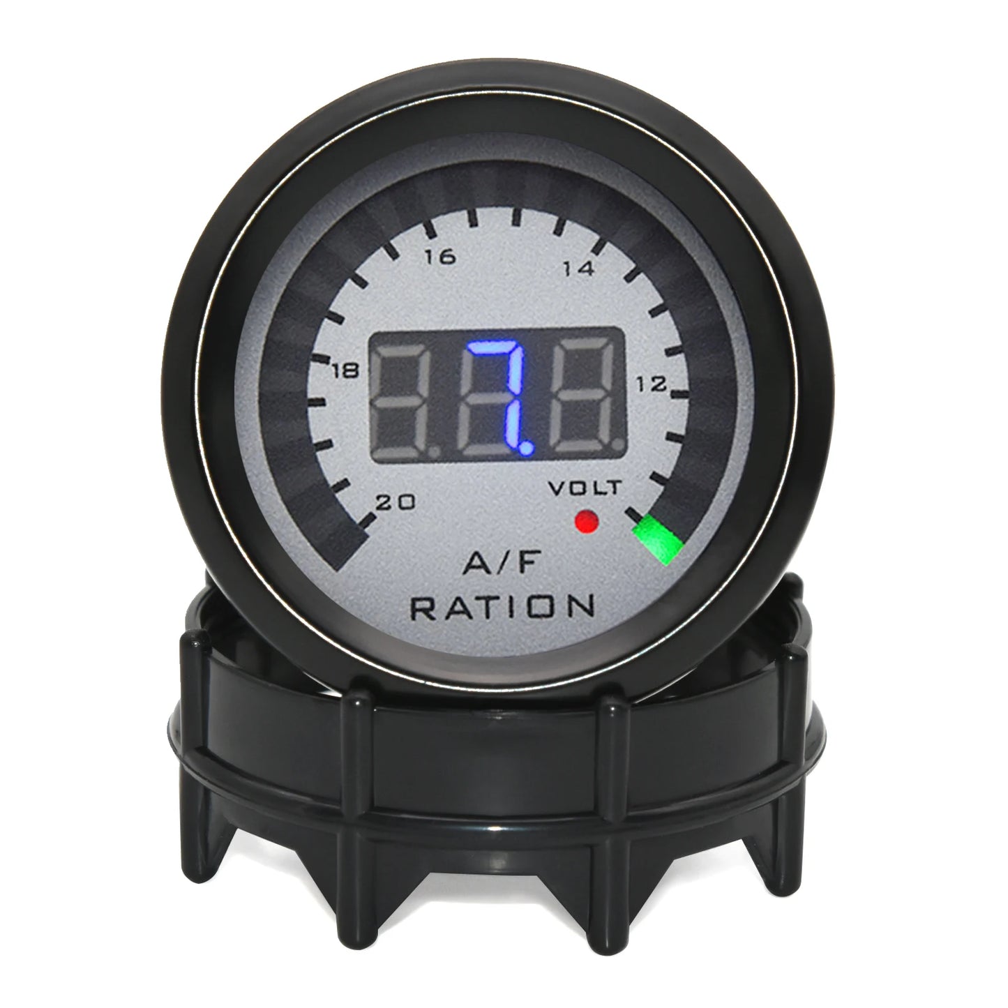 2'' 52mm Air Fuel Ratio Gauge 2 In 1 Voltmeter AFR Car Gauge Can Be Paired With Narrowband O2 Oxygen Sensor Fit for 12V Vehicle