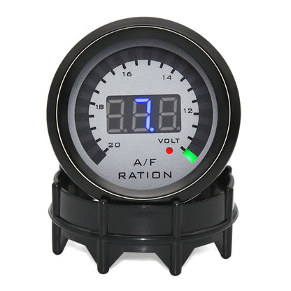 2'' 52mm Air Fuel Ratio Gauge 2 In 1 Voltmeter AFR Car Gauge Can Be Paired With Narrowband O2 Oxygen Sensor Fit for 12V Vehicle