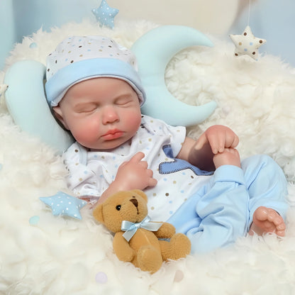 1PC/2 Styles 18Inch/45cm Open Mouth Loulou Soft Silicone Bebe Reborn Girl&Boy Doll With Painted Skin bebe reborn de silicona