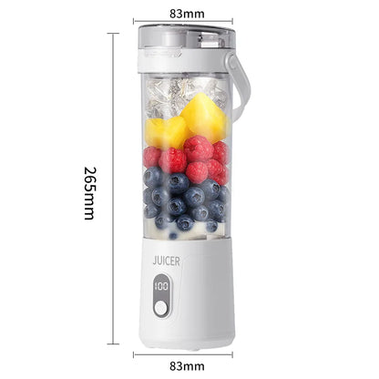 Rechargeable Mini Portable Juicer Cup, Multifunctional Dual-Use Small Household Fruit Juice Blender for Travel & Home