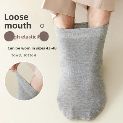 5/10 Pair male Non Binding Diabetes Socks Comfortable Breathable Socks Suitable For Elderly Man For Fat Feet Men Plus Size 39-48