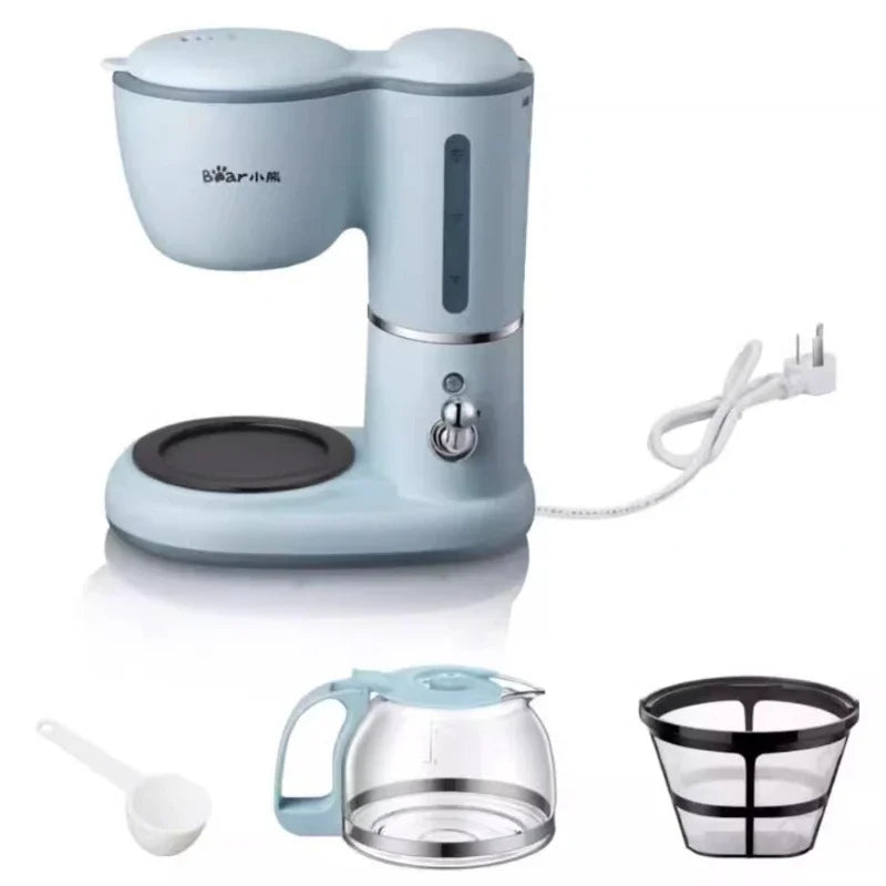 220V Drip Type Automatic Coffee Machine Home Appliance Mini Coffee Pot and Tea Maker, Dual-use кофеварка с кофемолкой الة قهوة