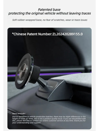 TEMAI A-Pillar Traceless Magnetic Floating Mount for Tesla Model 3 Highland Model Y/YL Juniper, Stylish Phone Mount
