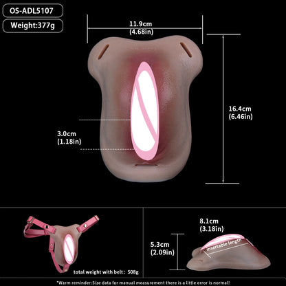 ANOSX Multi-functional Vagina Pad Silicone Chastity Cage Imitation Clitoral Pants Penis Sleeve With Urethra Hole Sex Toy For Men