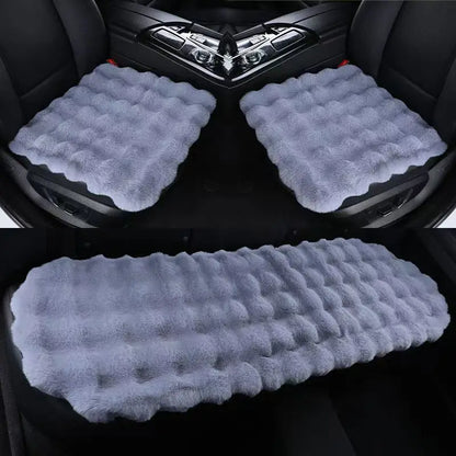 Winter Plush Rabbit Covers Car Seats Cushion Universal Keep Warm Ultra-Soft Auto Chair Protector Pad Car Interior Accessories