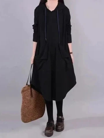 Casual Loose Long Sleeve Dress for Middle-Aged And Elderly Mothers Spring Autumn plus Size Women's Clothing Slimming Belly Co...