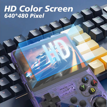 Open Source R36S Retro Handheld Video Game Console Linux System 3.5 Inch IPS Screen Portable Pocket Video Player 64GB Games Gift