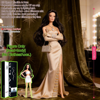 1/6 Scale Fashion BJD Doll 12 Joint Articulated Body Art Collection Doll For Home Decor