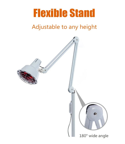 Far Infrared Heat Lamp for Full Body ‌275W Adjustable Floor Lamp Relieves Muscle Joint Pain Promotes Skin Care