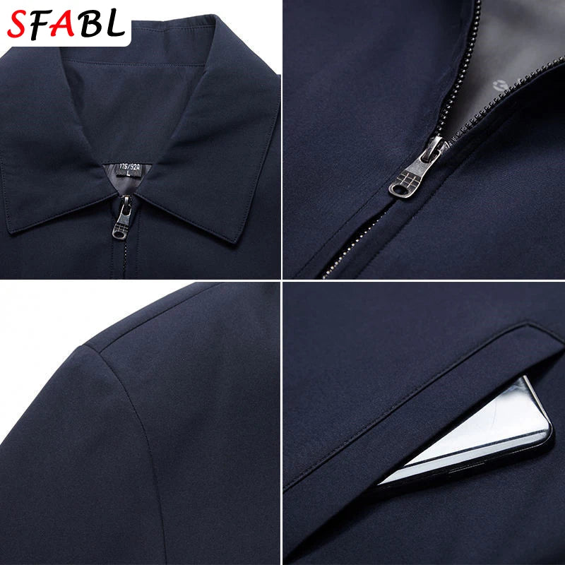 Casual Thermal Warm Winter Jackets for Men Business Blazers Coat Fleece Lining Men's Winter Jacket Luxury Parka Outerwear L-3XL
