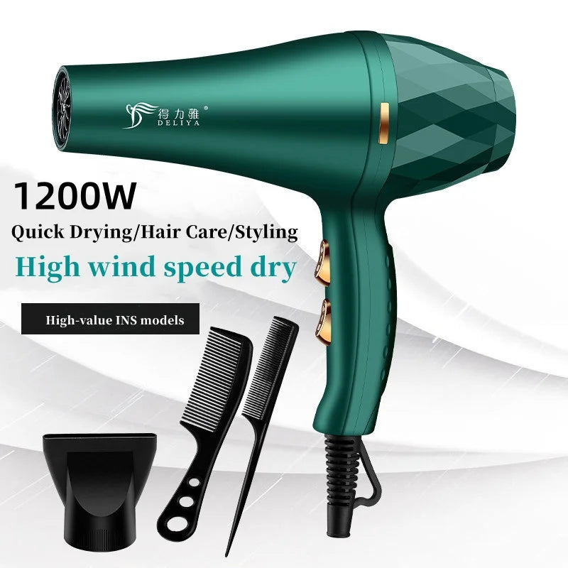 New product: Quick drying hair dryer, hot and cold blue light hair care diffuser, household hair salon hair dryer, 220V