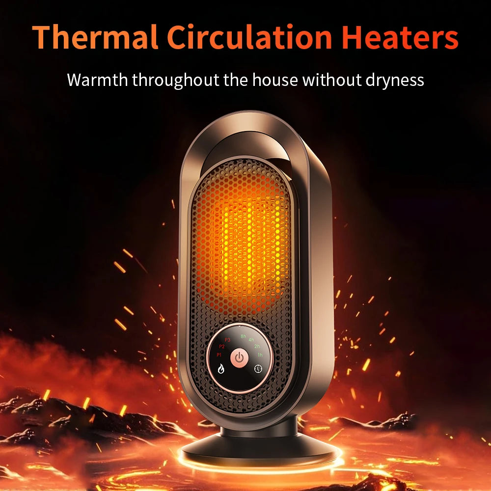 1000W winter portable desktop heater PTC fast heating household heater 110V-220V electric heater suitable for home/office etc