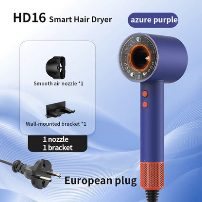 Hair Dryer with Negative Ions for Hair Care, Silent, Fast Drying, Temperature Control, High-Speed, Huaqiangbei Strong Wind Hd16 Hair Dryer