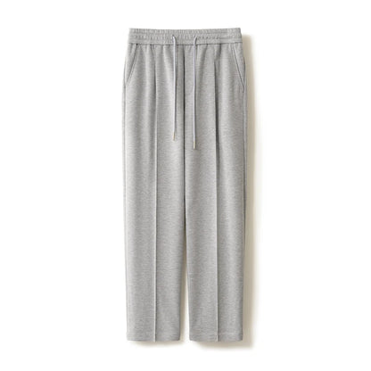 New Product Release Autumn Winter: Men's Wool Acetate Silk Straight Leg Pants Casual Hanging Pants Thick and Warm Knitted Pants