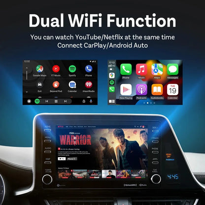 OTTOCAST Play2Video Ultra Wireless CarPlay Android Auto Adapter Built-in Youtube Netflix Video Box Car Accessories