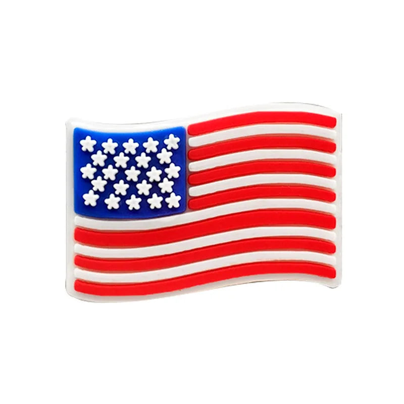 1/25PCS American Culture & Sports Theme Shoe Charms DIY Decorative Pins Eagle Statue of Liberty Clogs Accessories Shoe Buckles