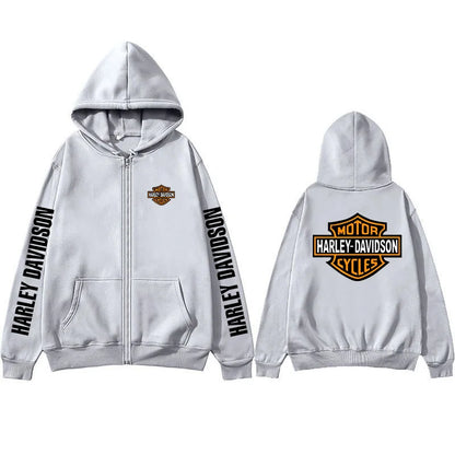 2026 Harley Davidson Motorcycle Hooded Sweatshirt Spring Man Printing Zipper Hoodie Outdoor Sports Loose Ventilate Lady Coat
