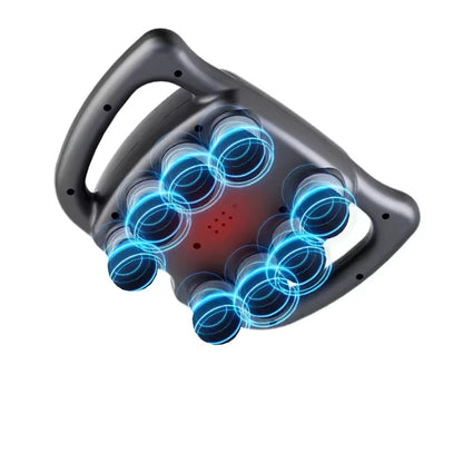 Muscle massager - High-frequency neck, shoulder and waist massager - Professional fascial massager with eight heads