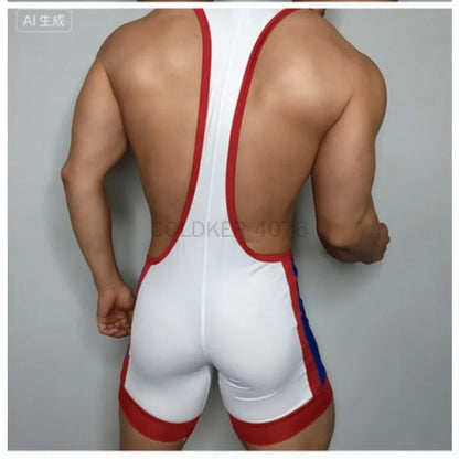 Men's Slim Fit Bodysuit Shaper Wrestling Singlet Jumpsuit Sexy Underwear Sports Bodybuilding Tank Top Tauwell Man Underwear