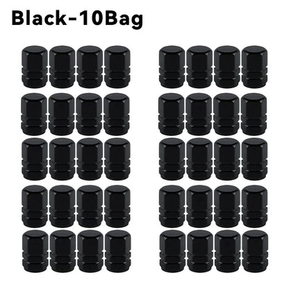 Silver Black Blue Aluminum Alloy Car Valve Cores Tire Valves Caps Air Pump Caps Tuning Products Accessories Replacement