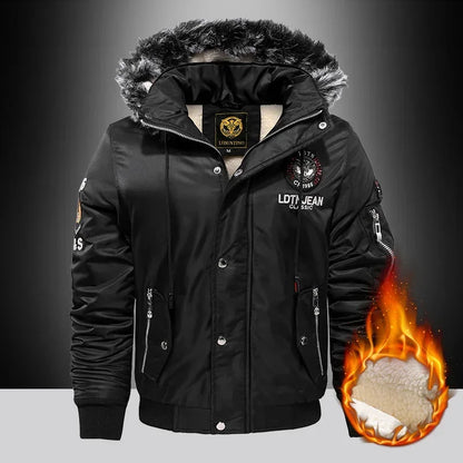 Thick Down Parka Coat Oversize Plus Velvet Thick 2024 Brand Keep Warm Winter Men's Black Blue Red  Padded Jacket Coat Men